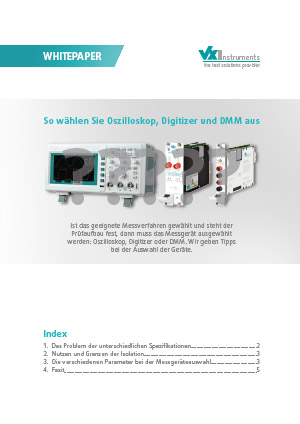 Whitepaper - Isolierte Messtechnik Teil 1: So wählen Sie Oszilloskop, Digitizer und DMM aus